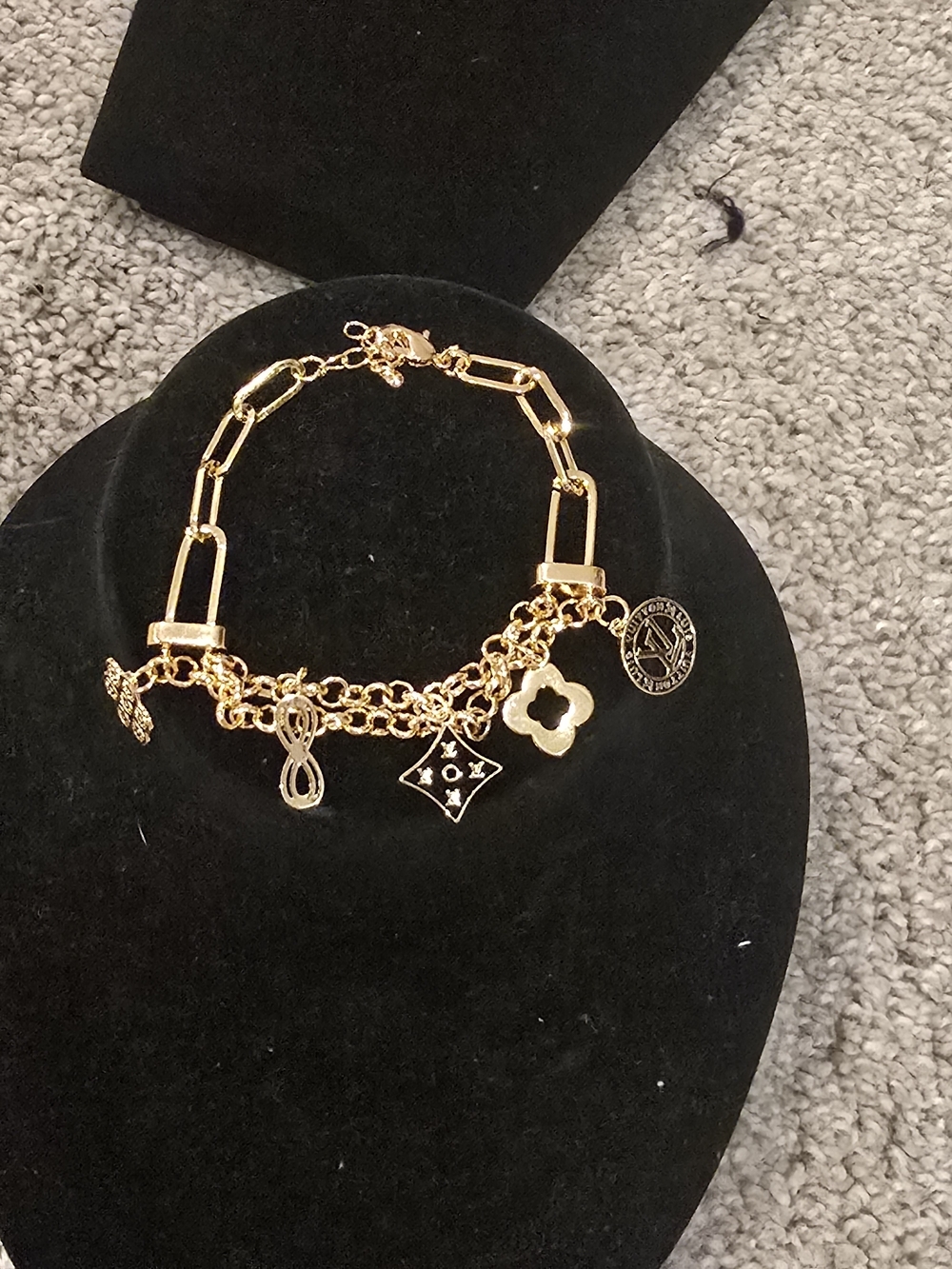 22kgp Dubai Jewelry Gold Charm Chain Bracelet - Women's Fashion Jewelry